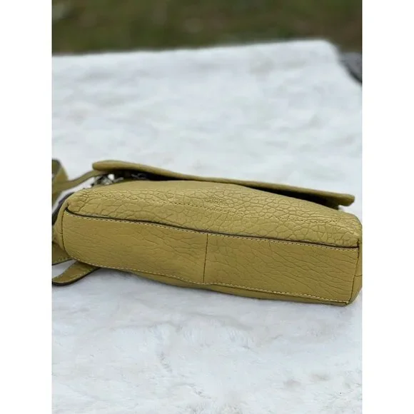 Vince Camuto Bubble Lamb Leather Flap Crossbody- Lucia olive oil women bag